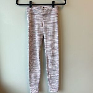 Athleta girl leggings stripped pink XL 14